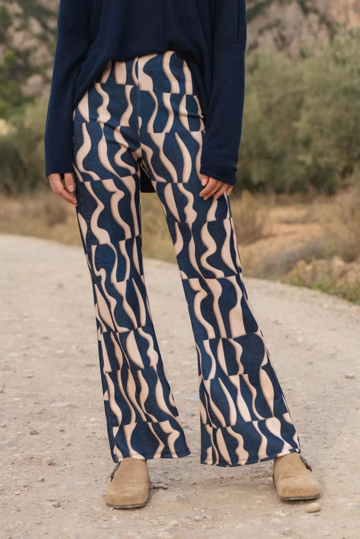 Flash Sale Nina Kendosa Pantalon Imprime - Inaya Bleu