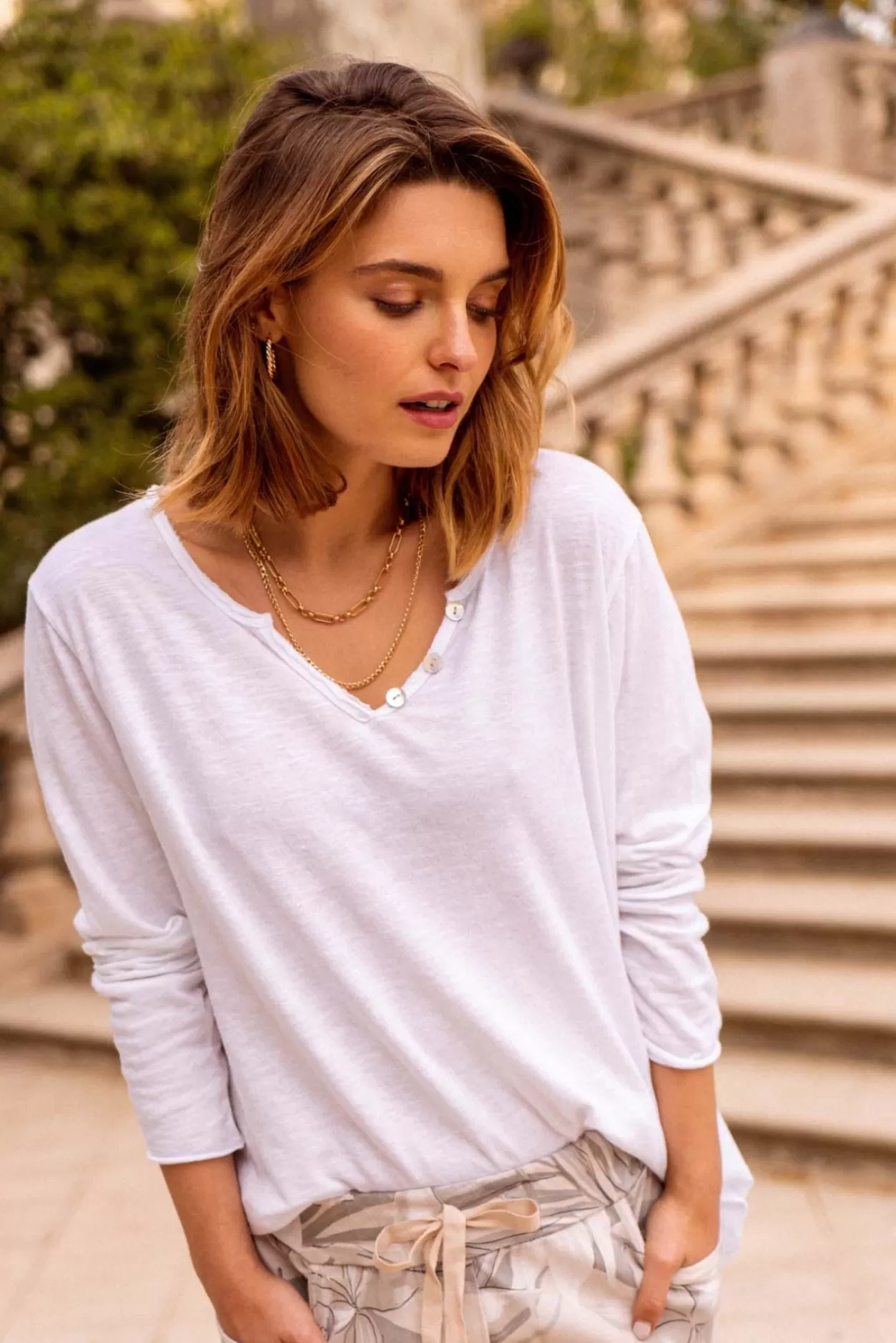 Flash Sale Nina Kendosa Tee-Shirt Coton - Emile Blanc